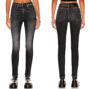 R13 High-Rise Skinny Jeans Morrison Black size 27